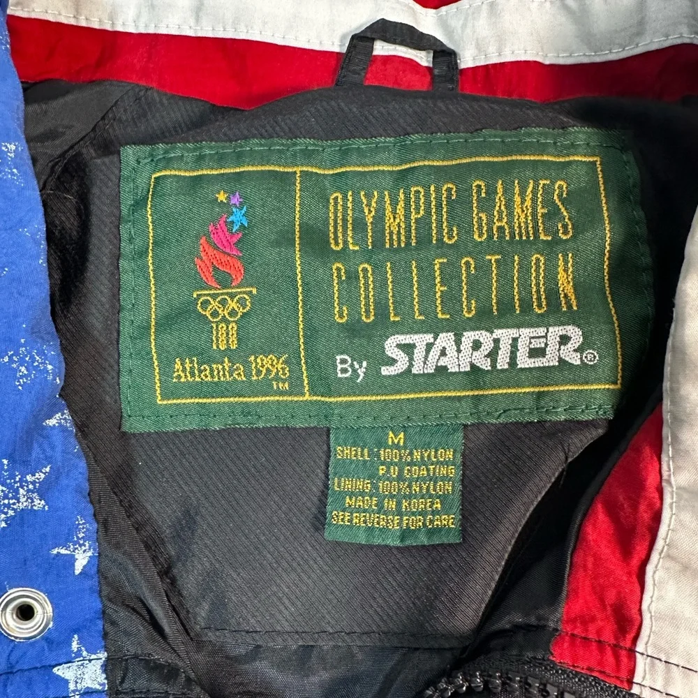 Starter Atlanta 1996 Olympic Games USA 1/2 Zip Windbreaker Jacket Size M - Picture 9 of 15